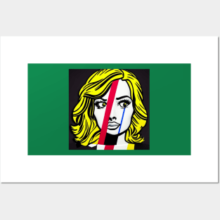 Woman in the Style of Roy Lichtenstein Posters and Art